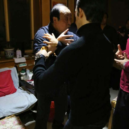 Entrainement tuishou maître Wei Yuzhu Chine
